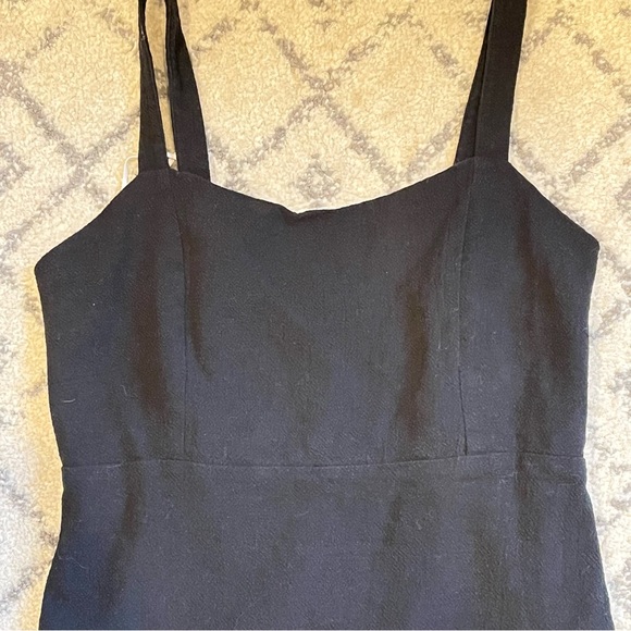 Free People Black Sleeveless Adjustable Strap Button Back Dress Large - Picture 5 of 10